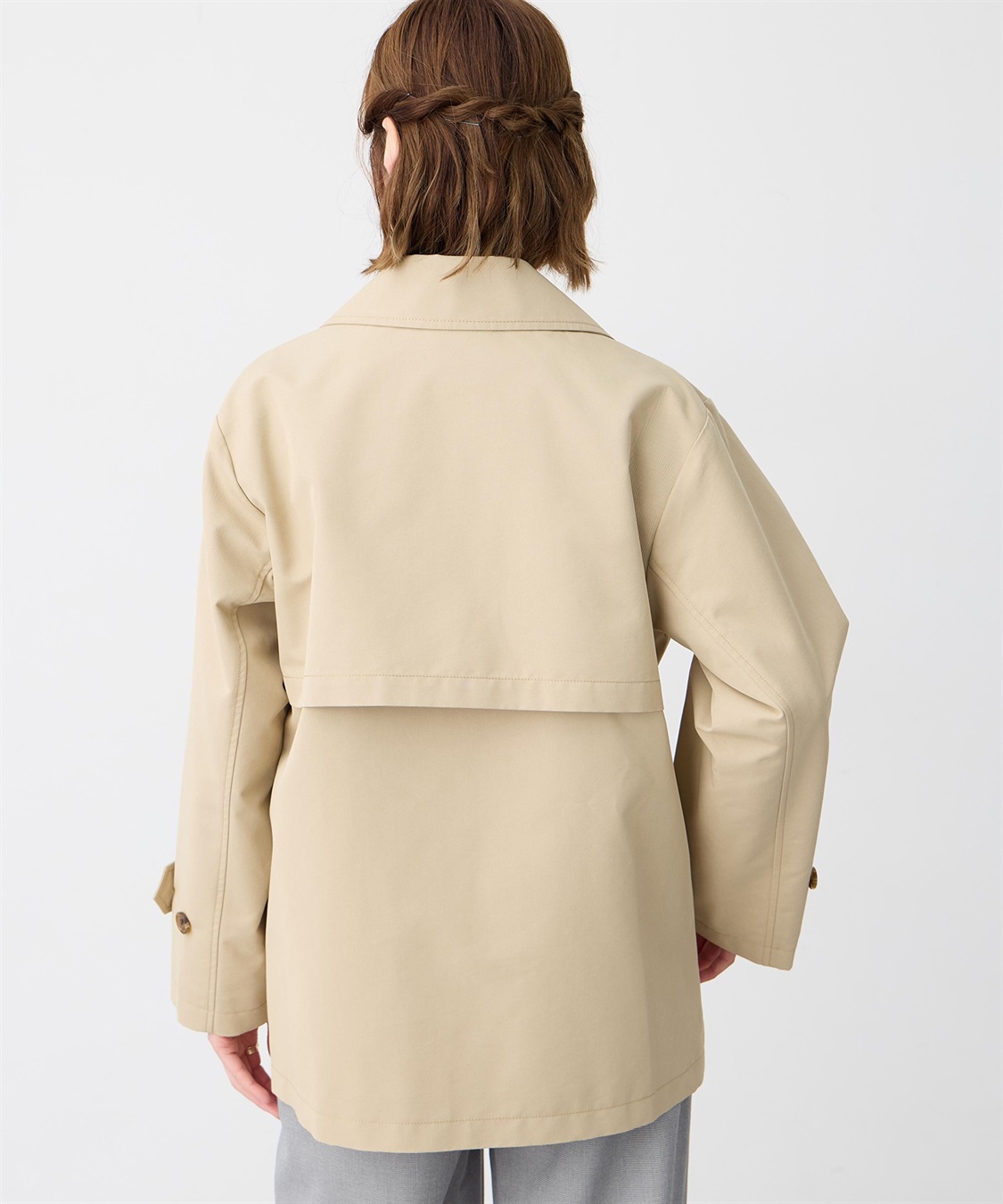 Petit Honfleur ハーフトレンチコート【はっ水・花粉が落ちやすい】_sub_5