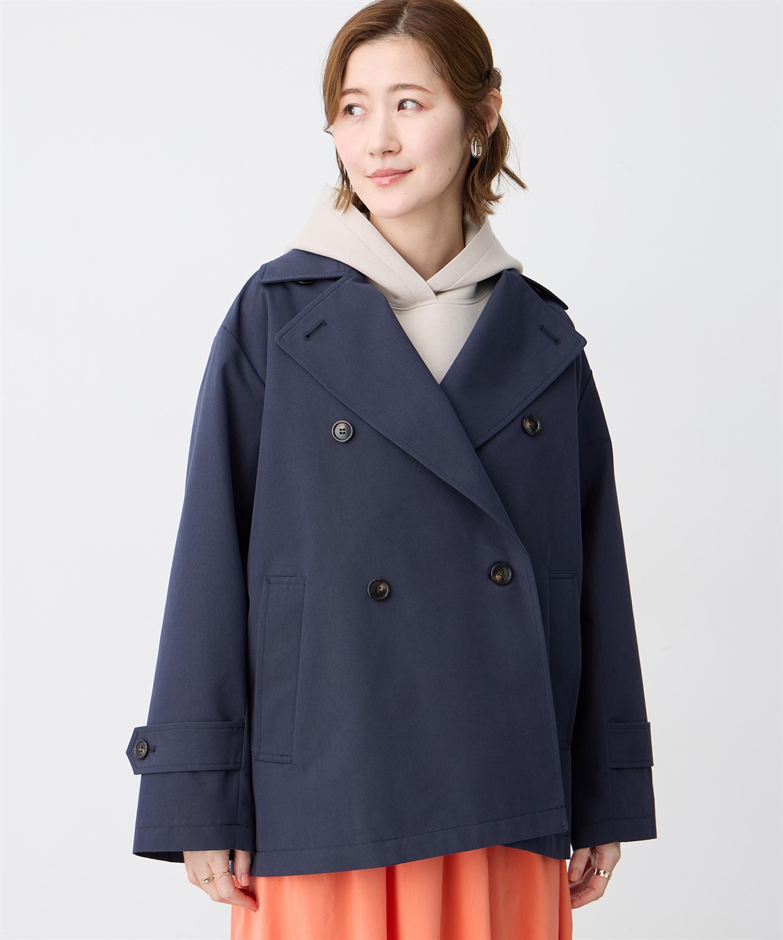 Petit Honfleur ハーフトレンチコート【はっ水・花粉が落ちやすい】_sub_6