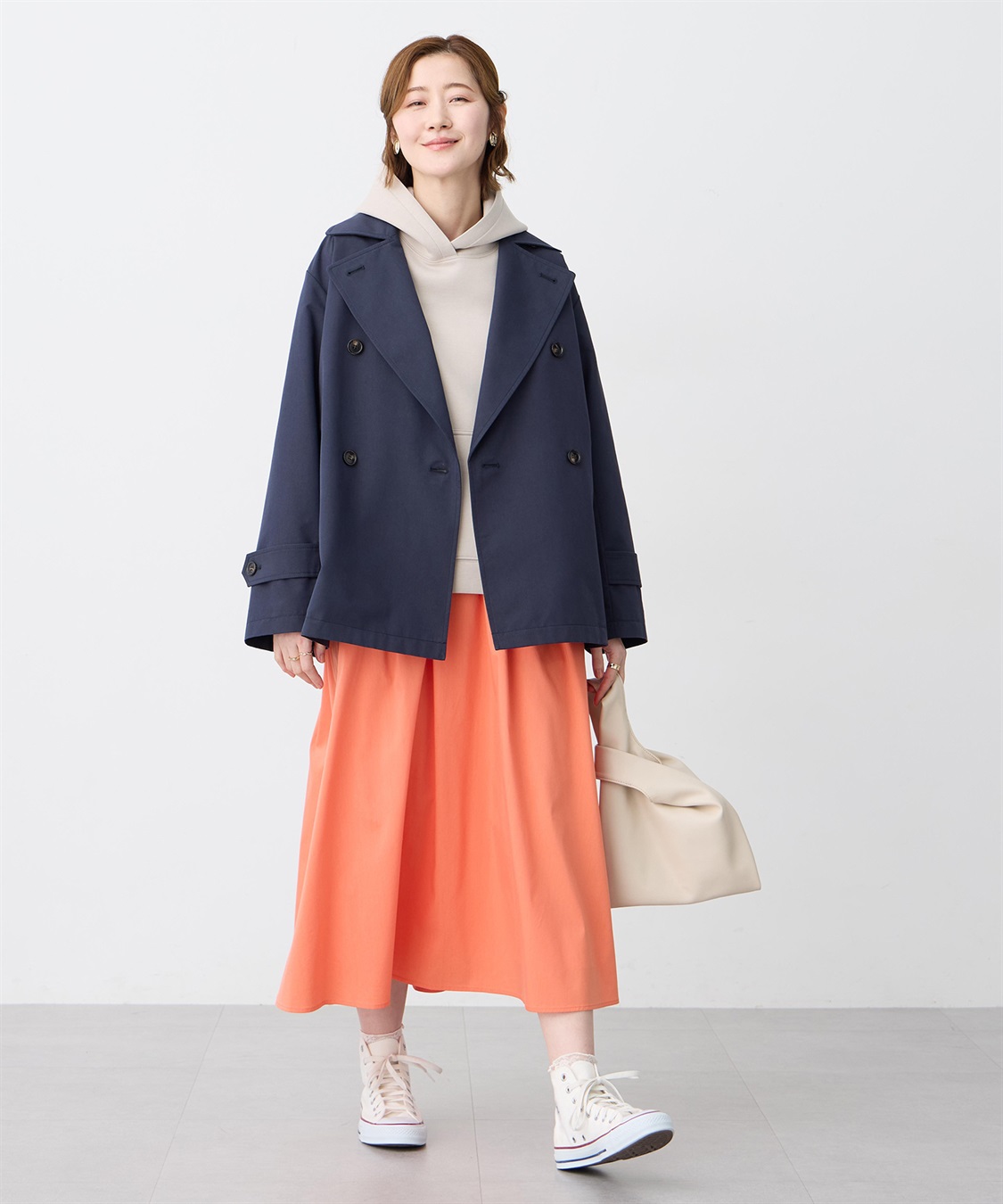 Petit Honfleur ハーフトレンチコート【はっ水・花粉が落ちやすい】_sub_12