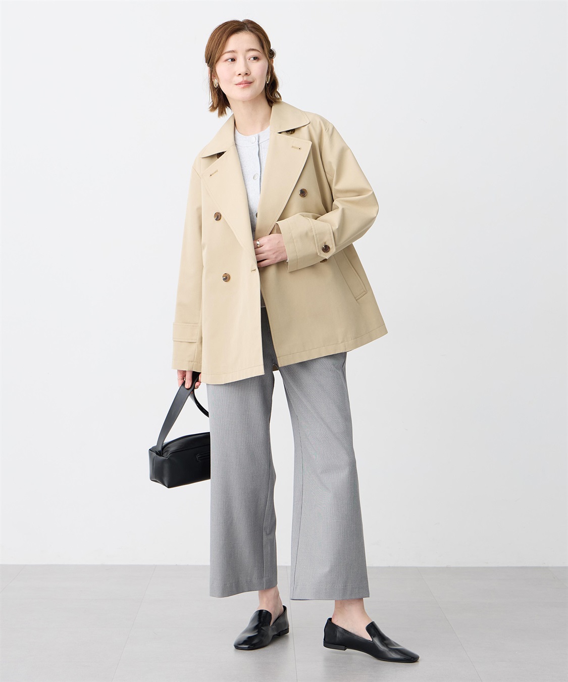 Petit Honfleur ハーフトレンチコート【はっ水・花粉が落ちやすい】_sub_14