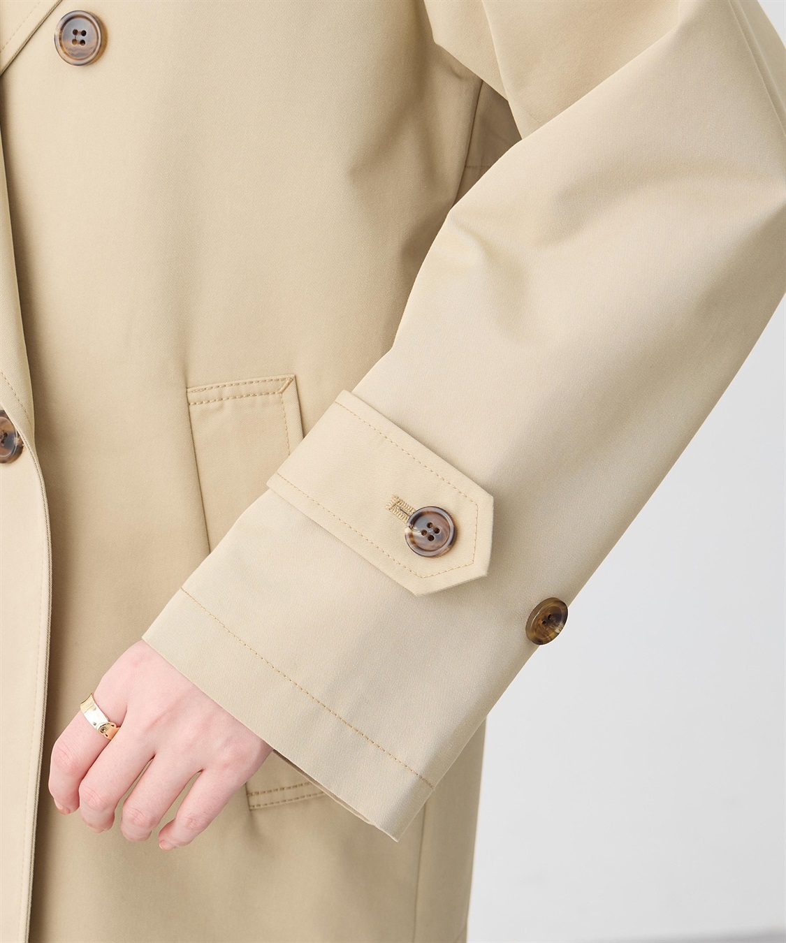 Petit Honfleur ハーフトレンチコート【はっ水・花粉が落ちやすい】_sub_18