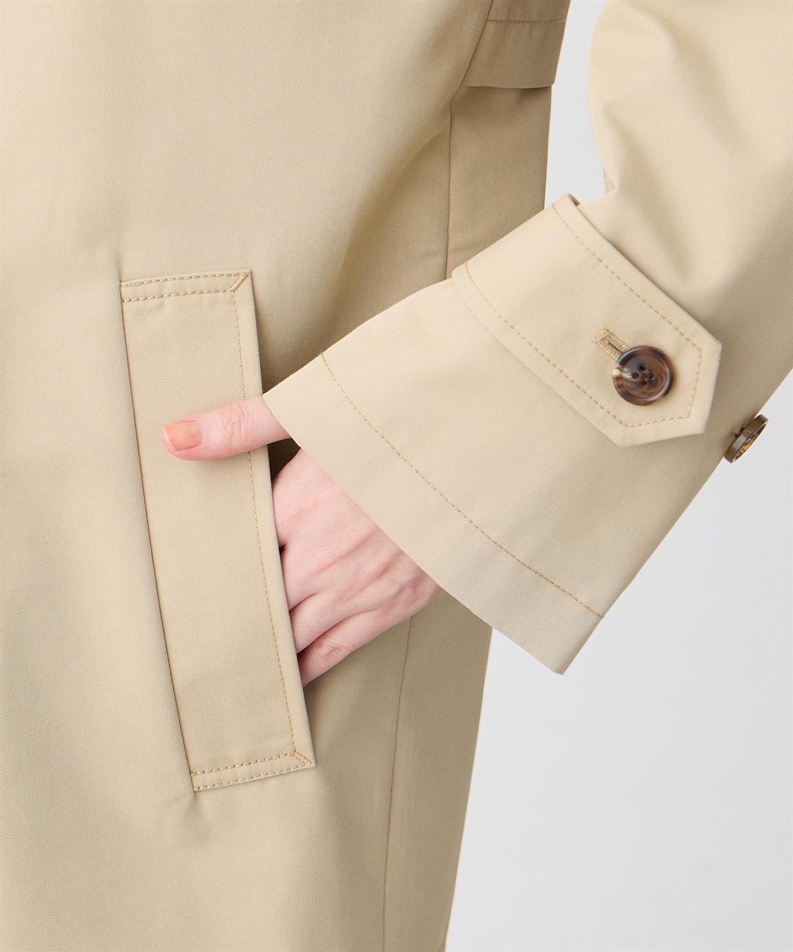 Petit Honfleur ハーフトレンチコート【はっ水・花粉が落ちやすい】_sub_19