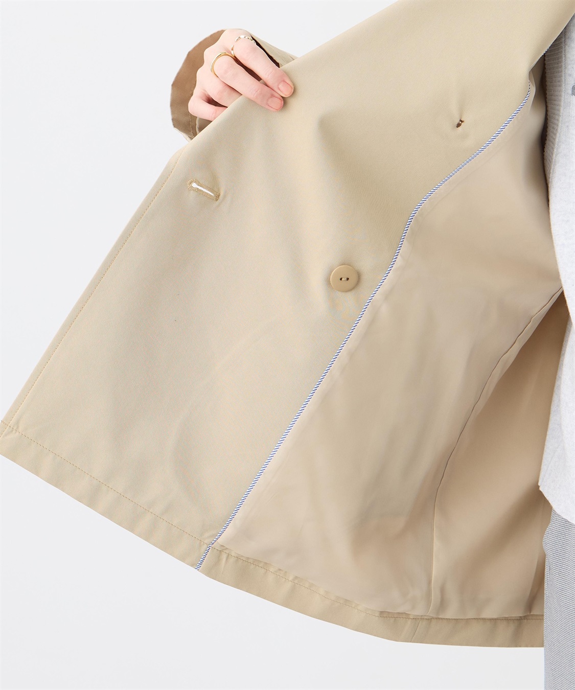 Petit Honfleur ハーフトレンチコート【はっ水・花粉が落ちやすい】_sub_21