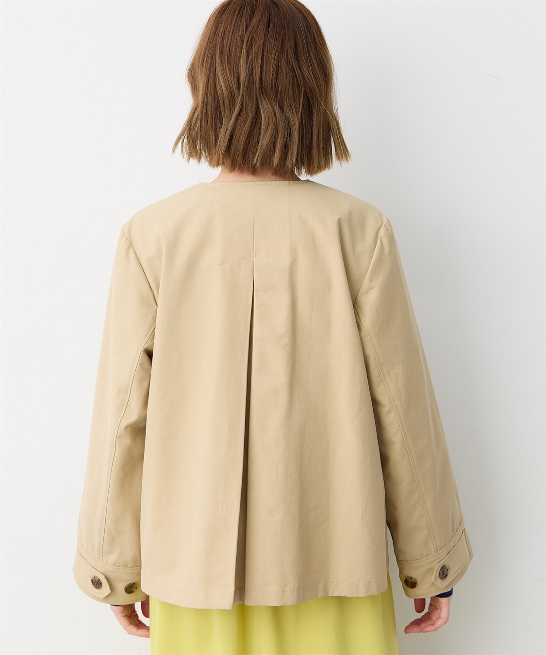 Petit Honfleur ノーカラーショートジャケット【はっ水・花粉が落ちやすい】_sub_5