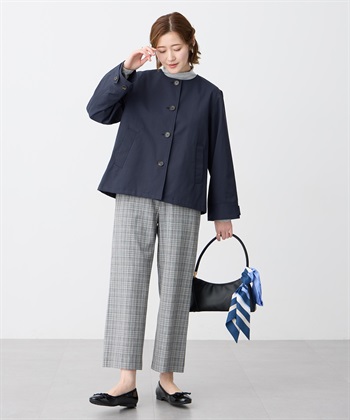 Petit Honfleur ノーカラーショートジャケット【はっ水・花粉が落ちやすい】_subthumb_10