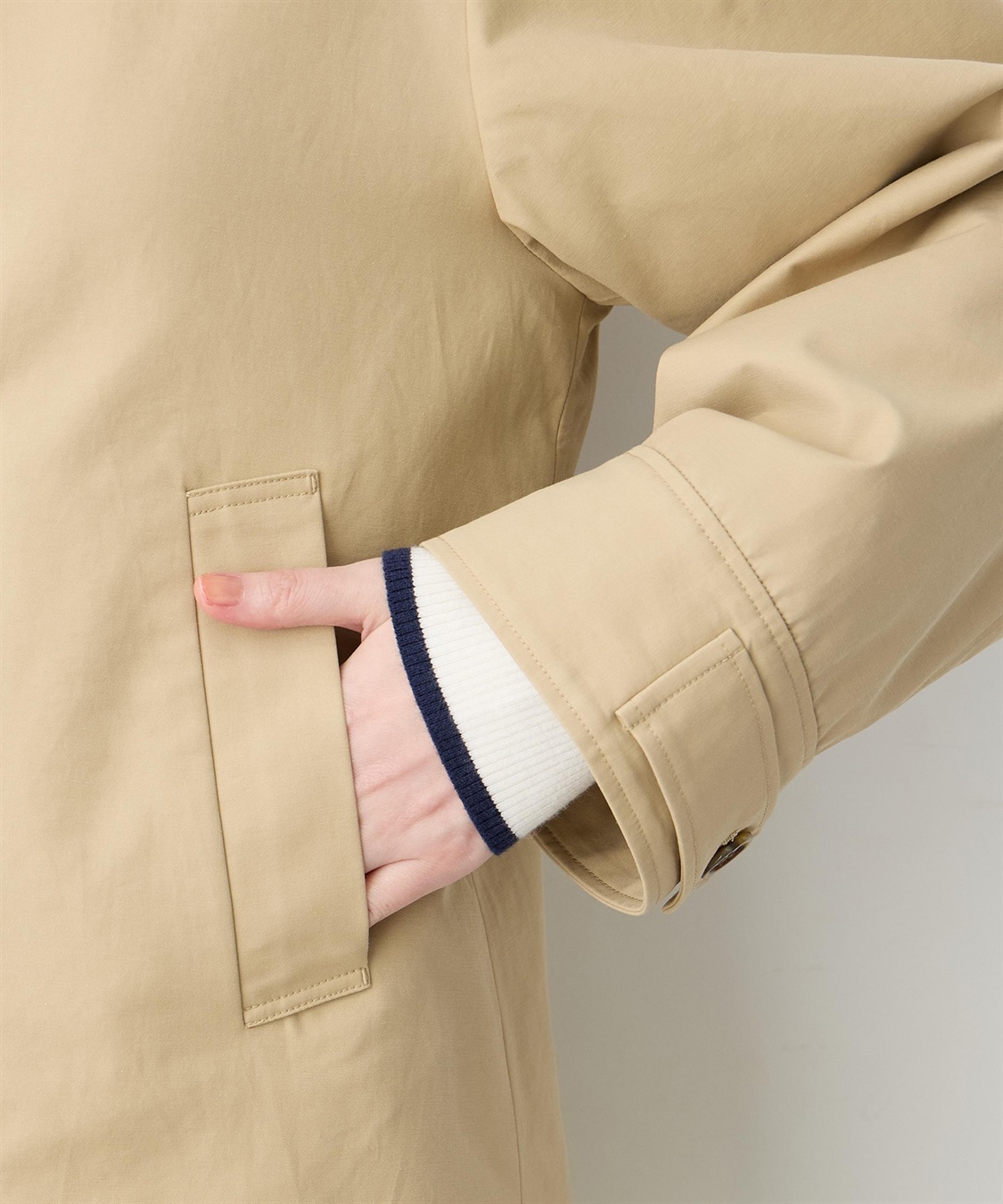 Petit Honfleur ノーカラーショートジャケット【はっ水・花粉が落ちやすい】_sub_18