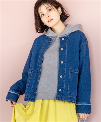 Petit Honfleur ノーカラーデニムジャケット_subthumb_1