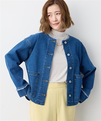 Petit Honfleur ノーカラーデニムジャケット_subthumb_2