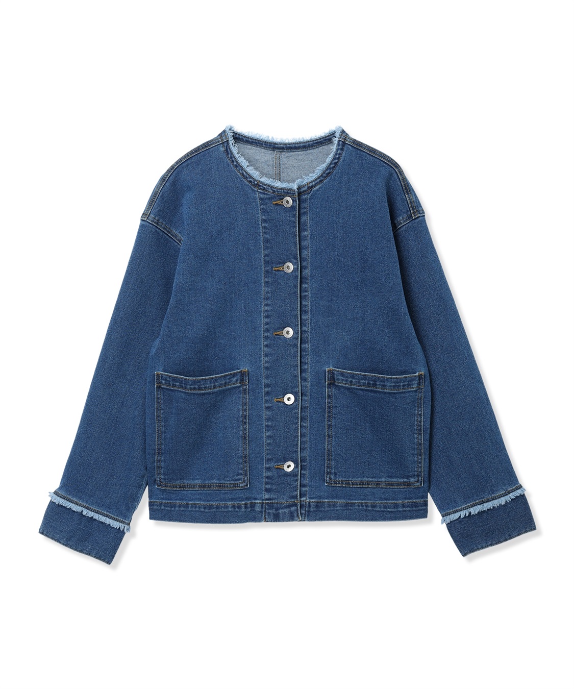 Petit Honfleur ノーカラーデニムジャケット_sub_23