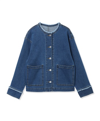 Petit Honfleur ノーカラーデニムジャケット_subthumb_23