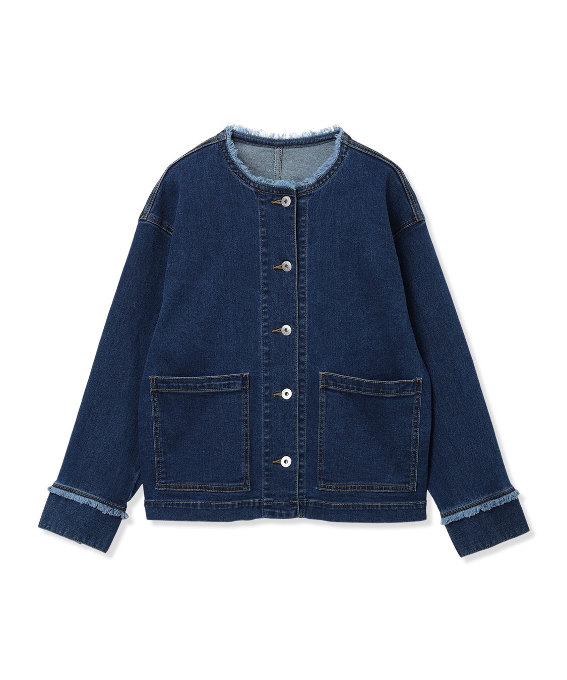 Petit Honfleur ノーカラーデニムジャケット_sub_29