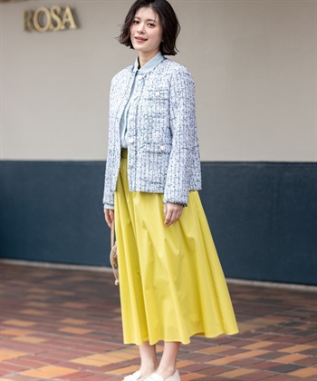 Petit Honfleur ノーカラーツイードジャケット_subthumb_7