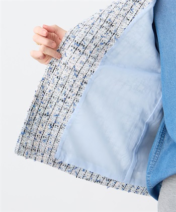 Petit Honfleur ノーカラーツイードジャケット_subthumb_15