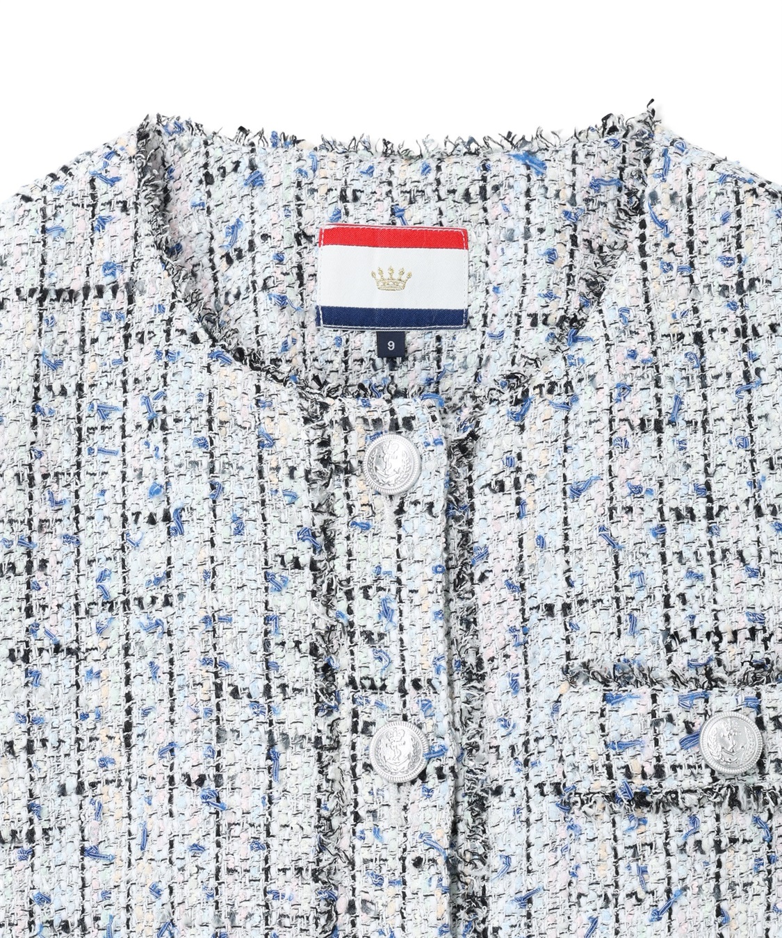 Petit Honfleur ノーカラーツイードジャケット_sub_18