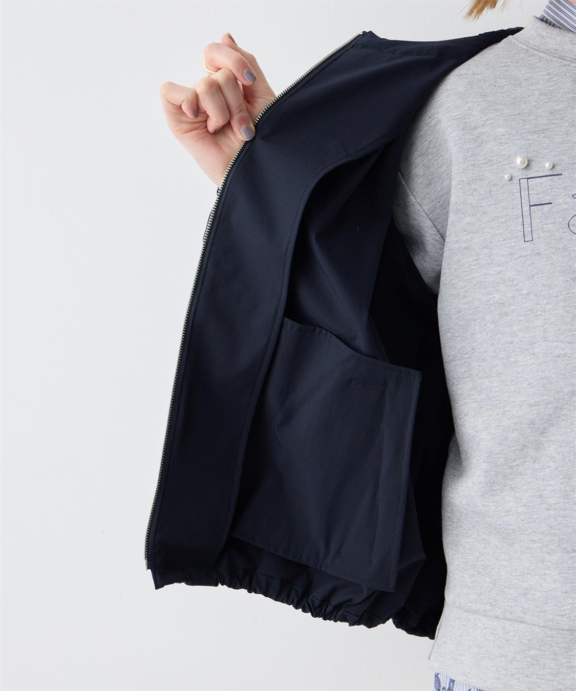 Petit Honfleur ギャザーショートブルゾン_sub_16