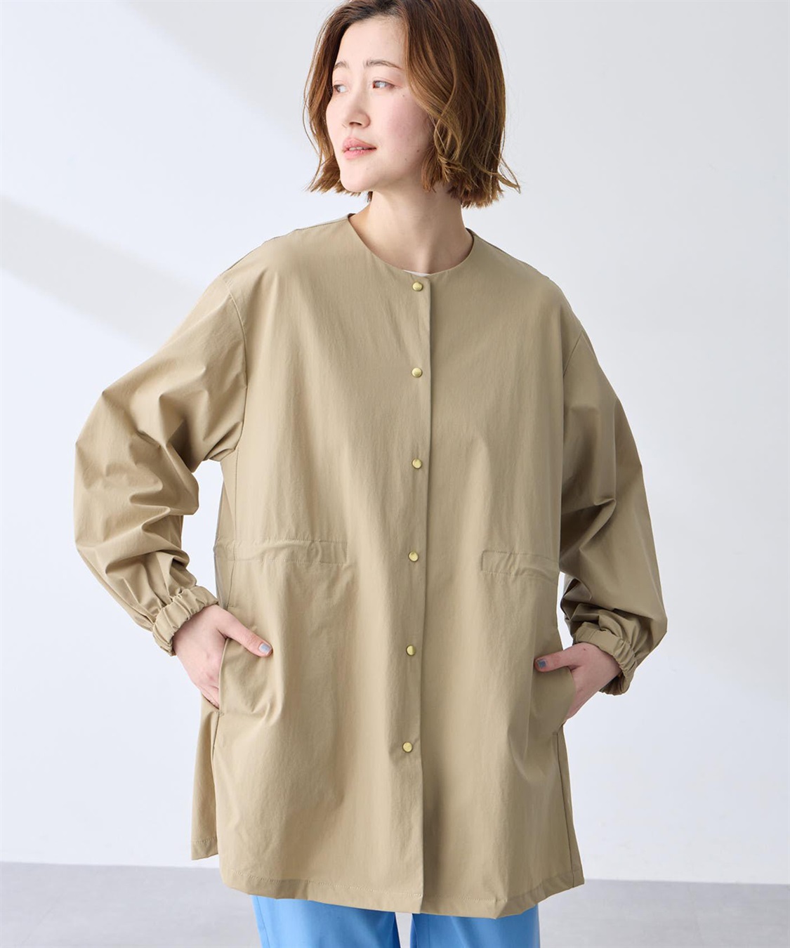 Petit Honfleur ドロストハーフコート_sub_2