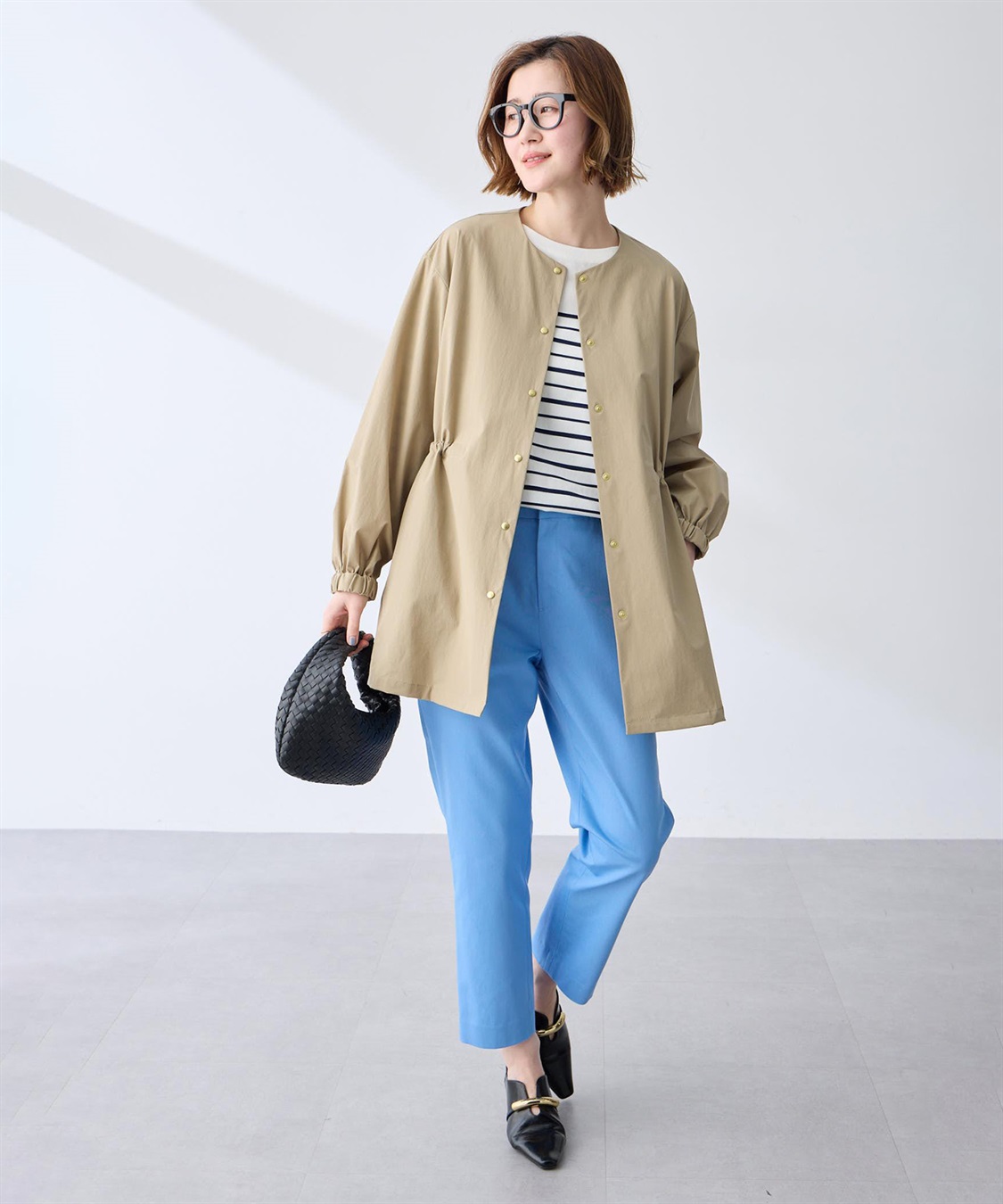 Petit Honfleur ドロストハーフコート_sub_11