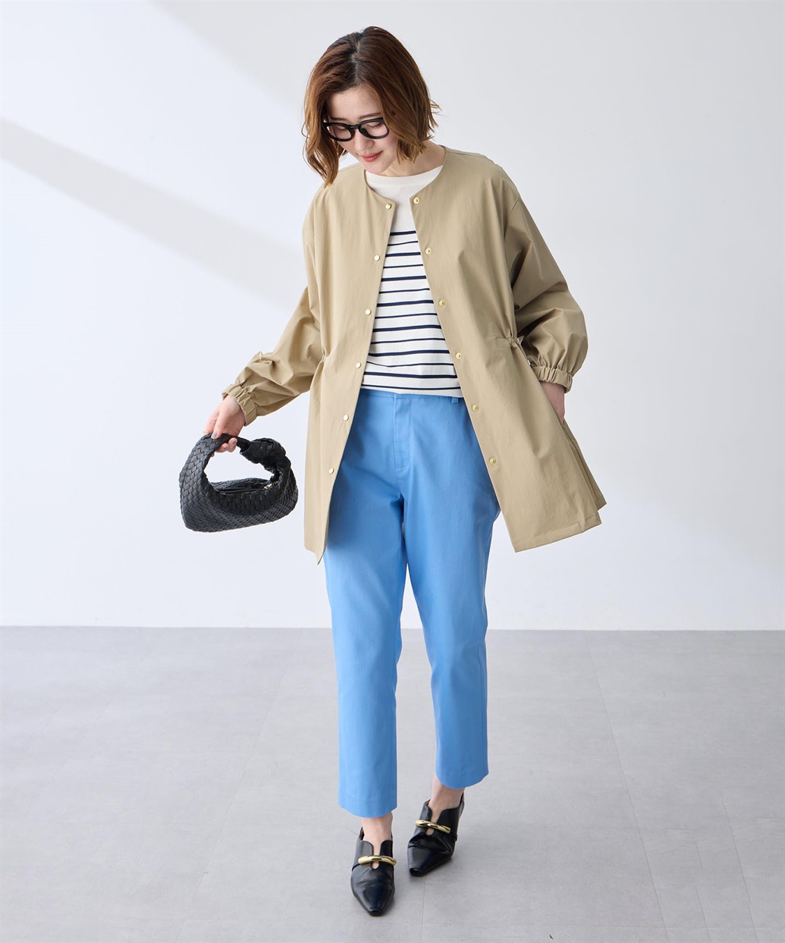 Petit Honfleur ドロストハーフコート_sub_12