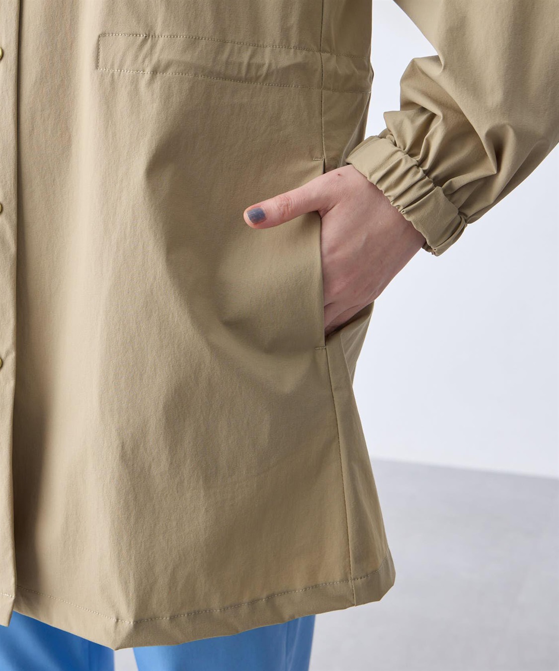 Petit Honfleur ドロストハーフコート_sub_15