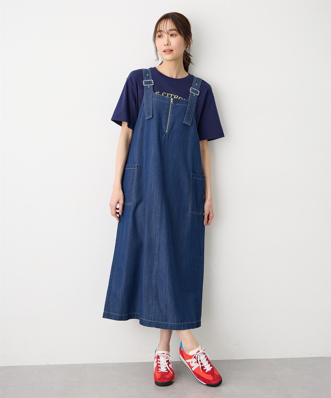 Petit Honfleur デニムカーゴジャンパースカート_sub_1