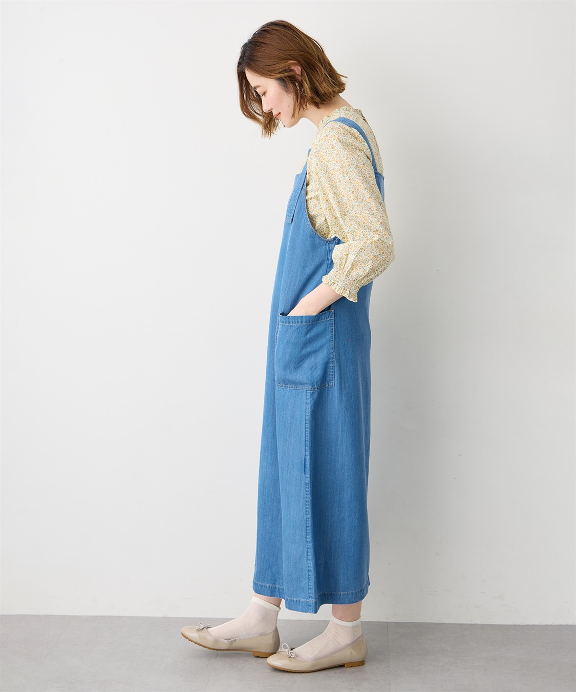 Petit Honfleur デニムカーゴジャンパースカート_sub_4