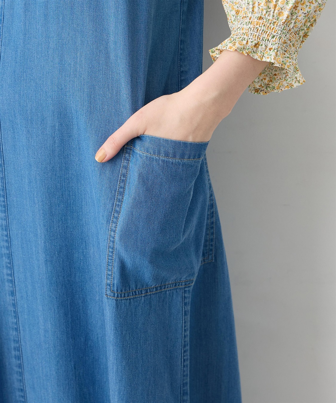 Petit Honfleur デニムカーゴジャンパースカート_sub_7