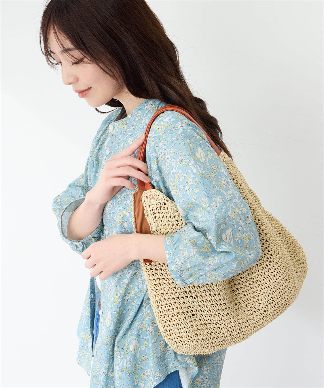 Petit Honfleur 配色編みバッグ_sub_1