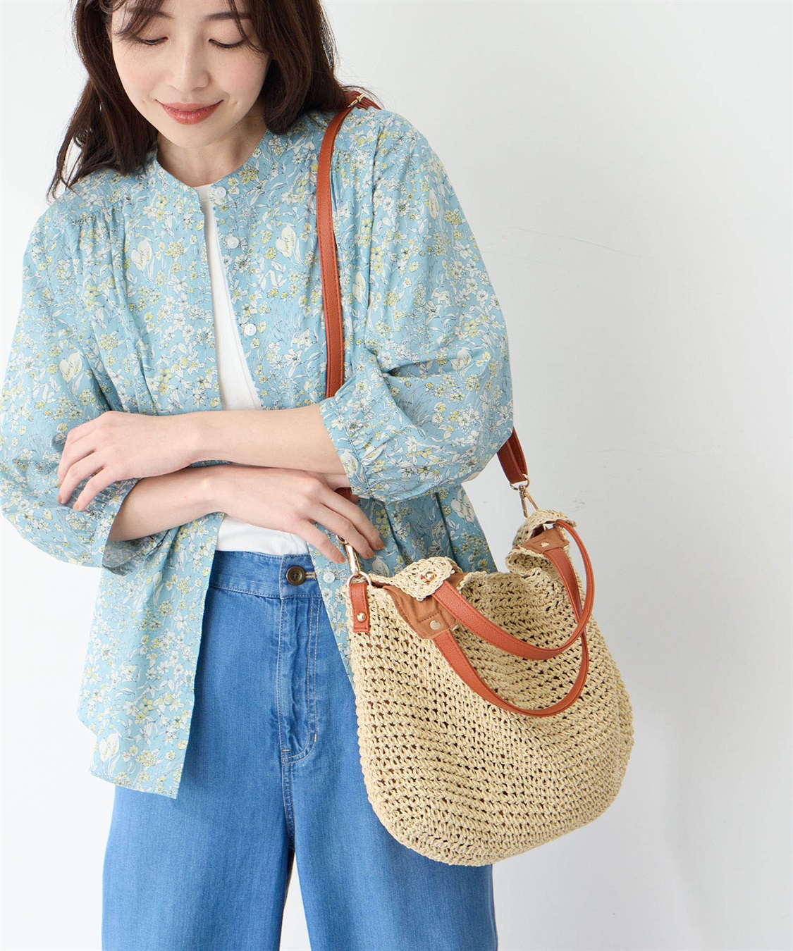 Petit Honfleur 配色編みバッグ_sub_2