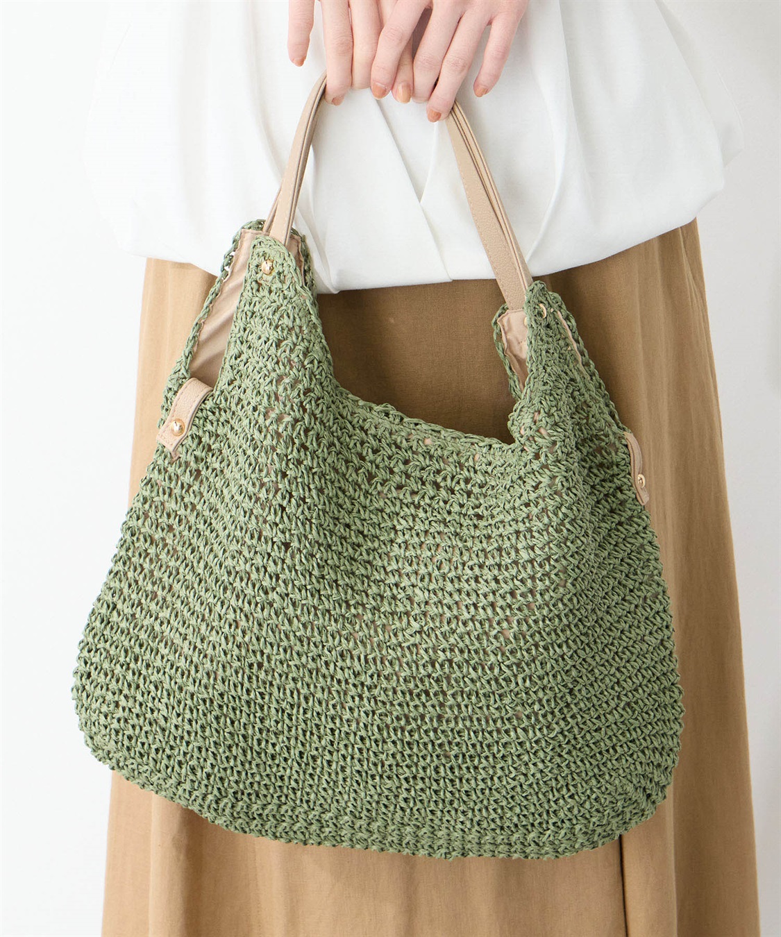 Petit Honfleur 配色編みバッグ_sub_3