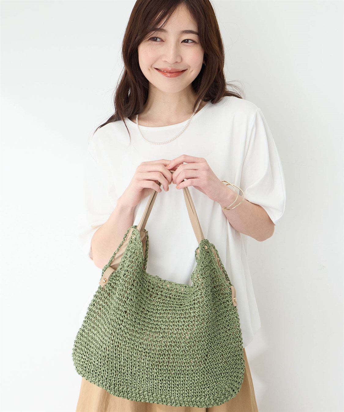 Petit Honfleur 配色編みバッグ_sub_7