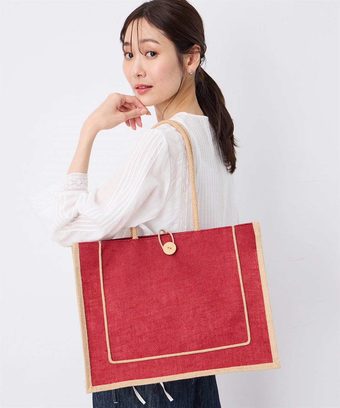 MIHØ　トートバッグ　レッド&ピンク　セット MCM エムシーエム ロゴ 2WAY トートバッグ レザー レディース