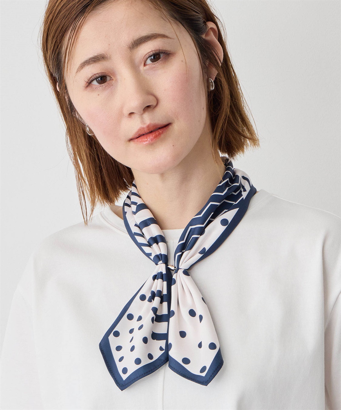 Bonjour ブルマ　スカーフ 楽天市場】2パターンスカーフ レディース 秋冬 事務服 オフィス