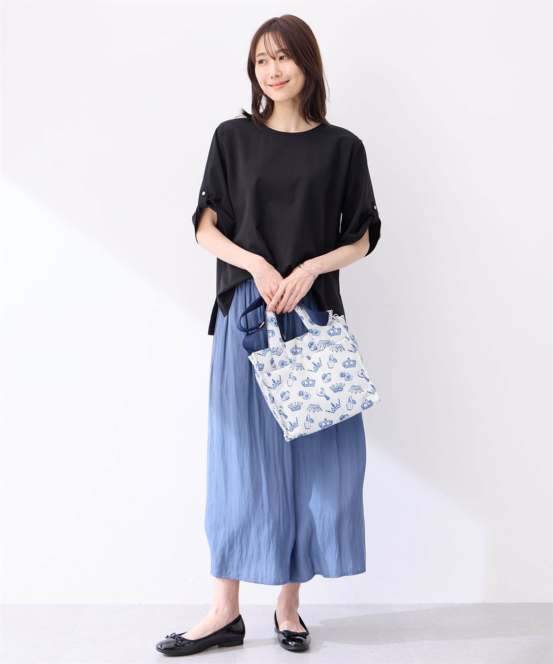 限定☆  ロゴプリント 2Way ショルダーバック ロゴプリント2WAYバッグ Petit Honfleur｜クロスプラス公式通販