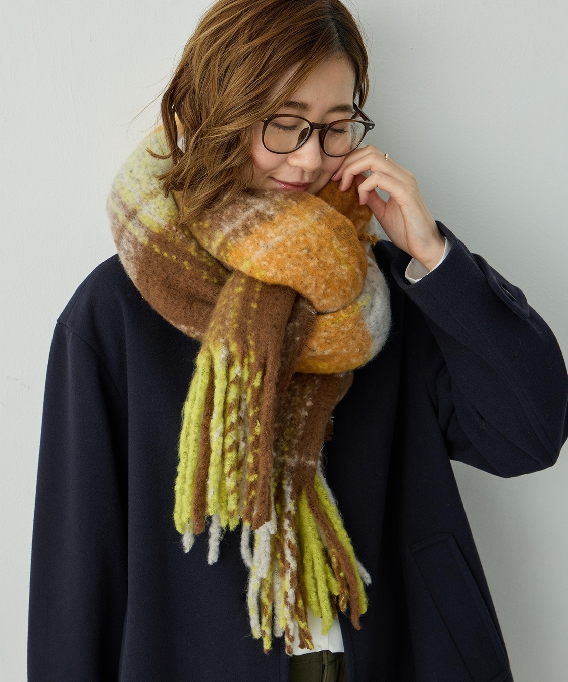 Petit Honfleur チェック柄マフラー_sub_4