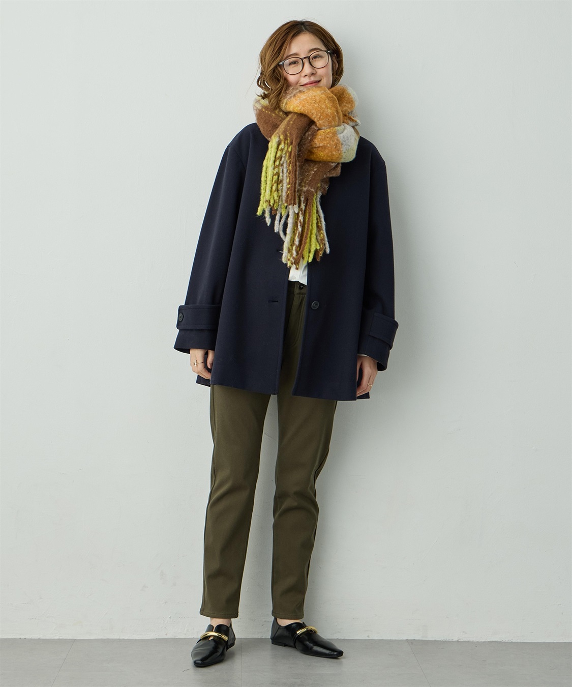 Petit Honfleur チェック柄マフラー_sub_5