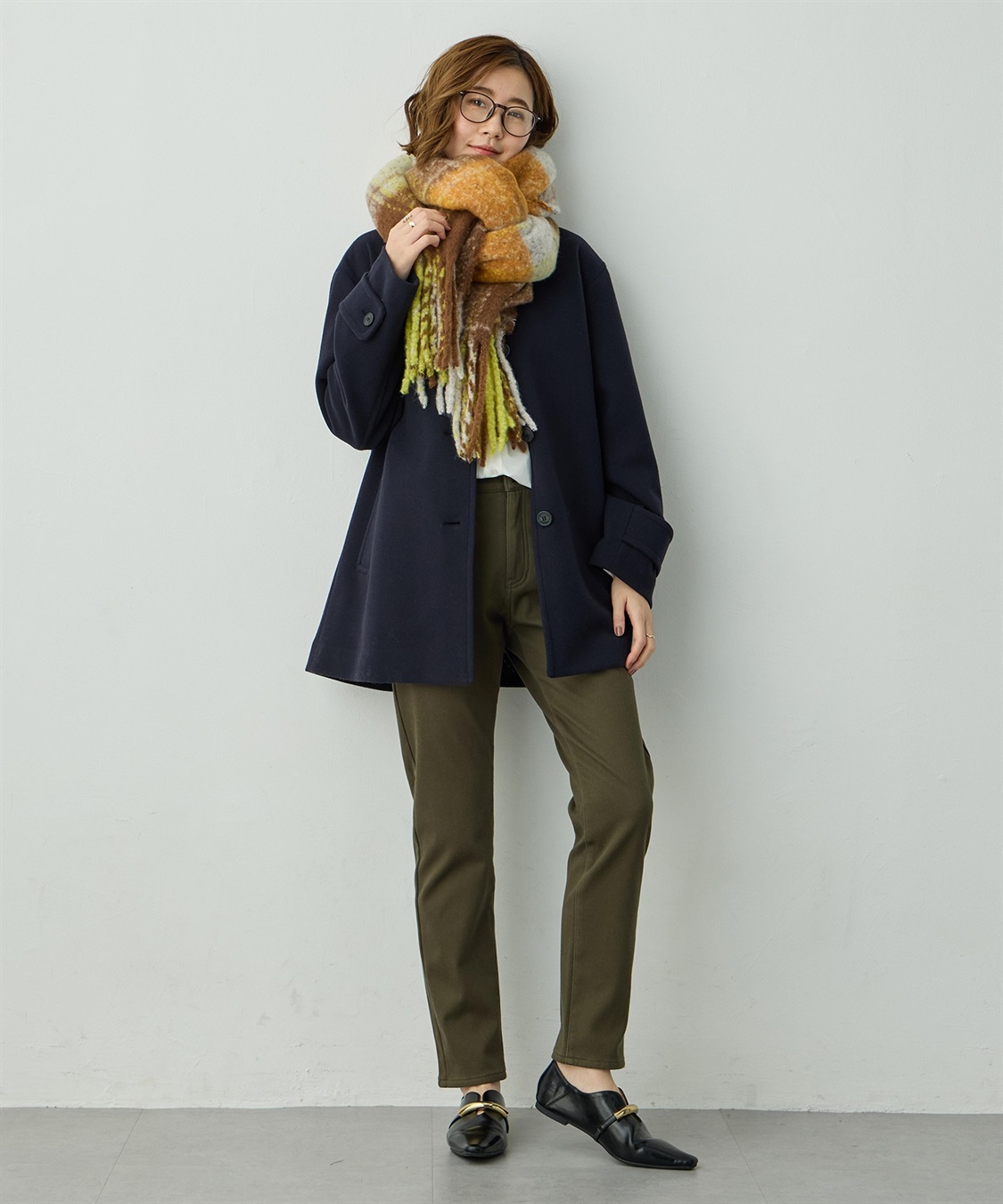 Petit Honfleur チェック柄マフラー_sub_7