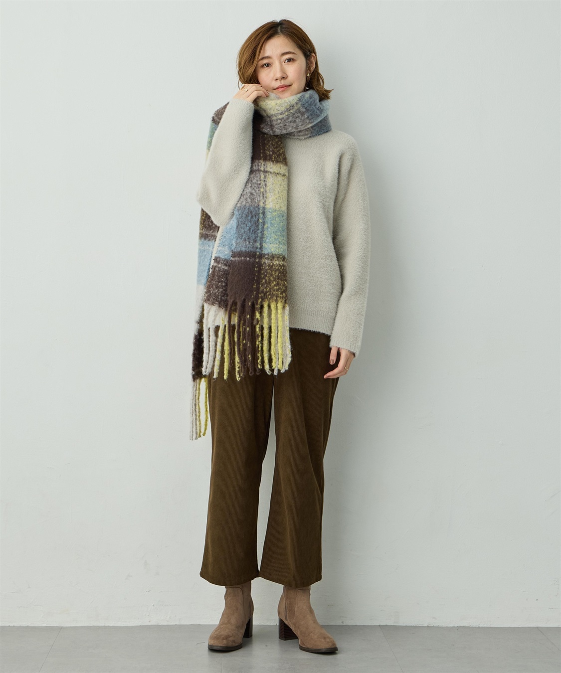 Petit Honfleur チェック柄マフラー_sub_9