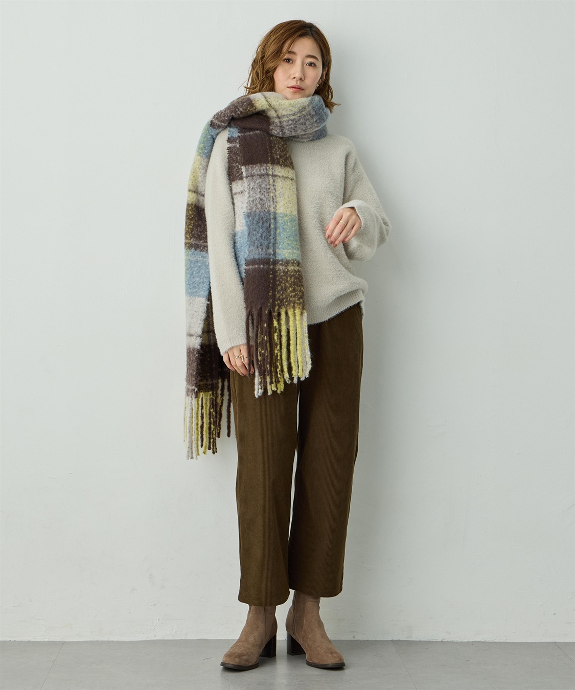 Petit Honfleur チェック柄マフラー_sub_11