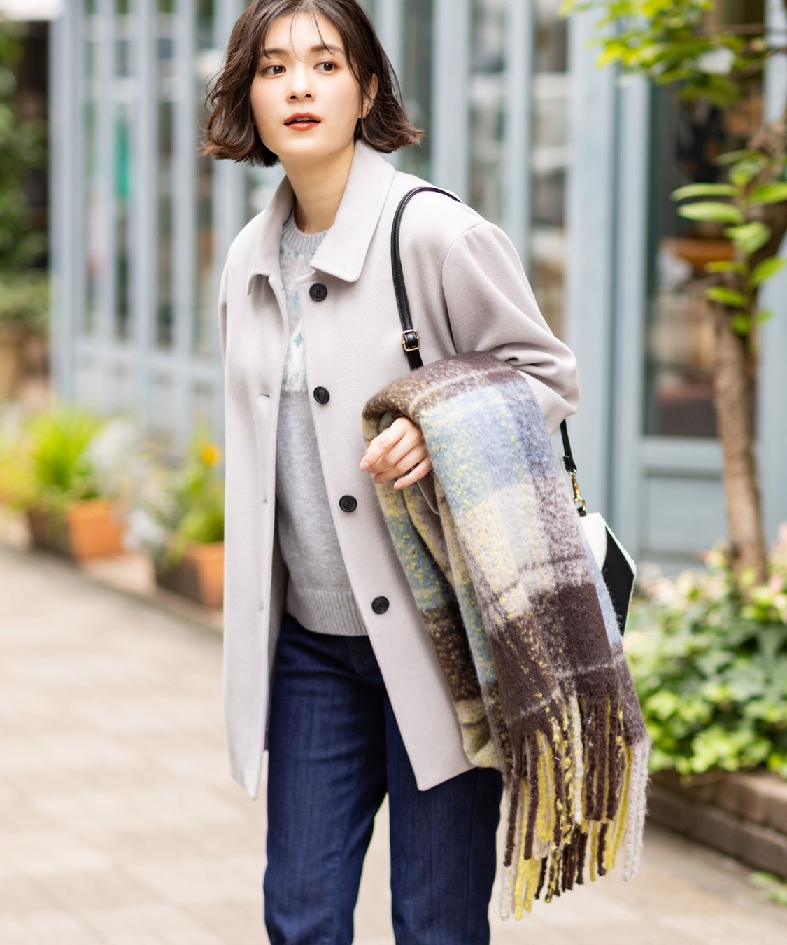 Petit Honfleur チェック柄マフラー_sub_19