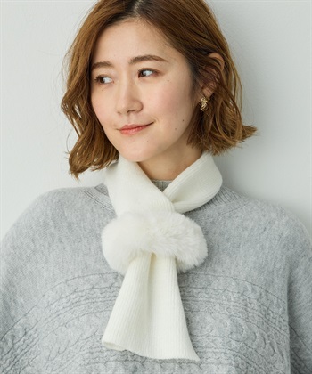 Petit Honfleur ファーニットマフラー_subthumb_2