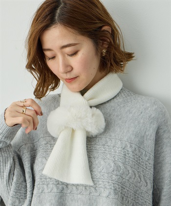 Petit Honfleur ファーニットマフラー_subthumb_4