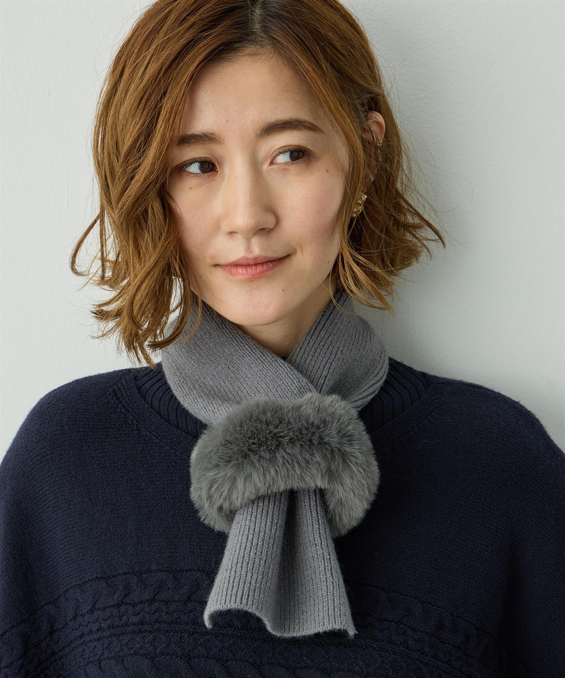 Petit Honfleur ファーニットマフラー_sub_7