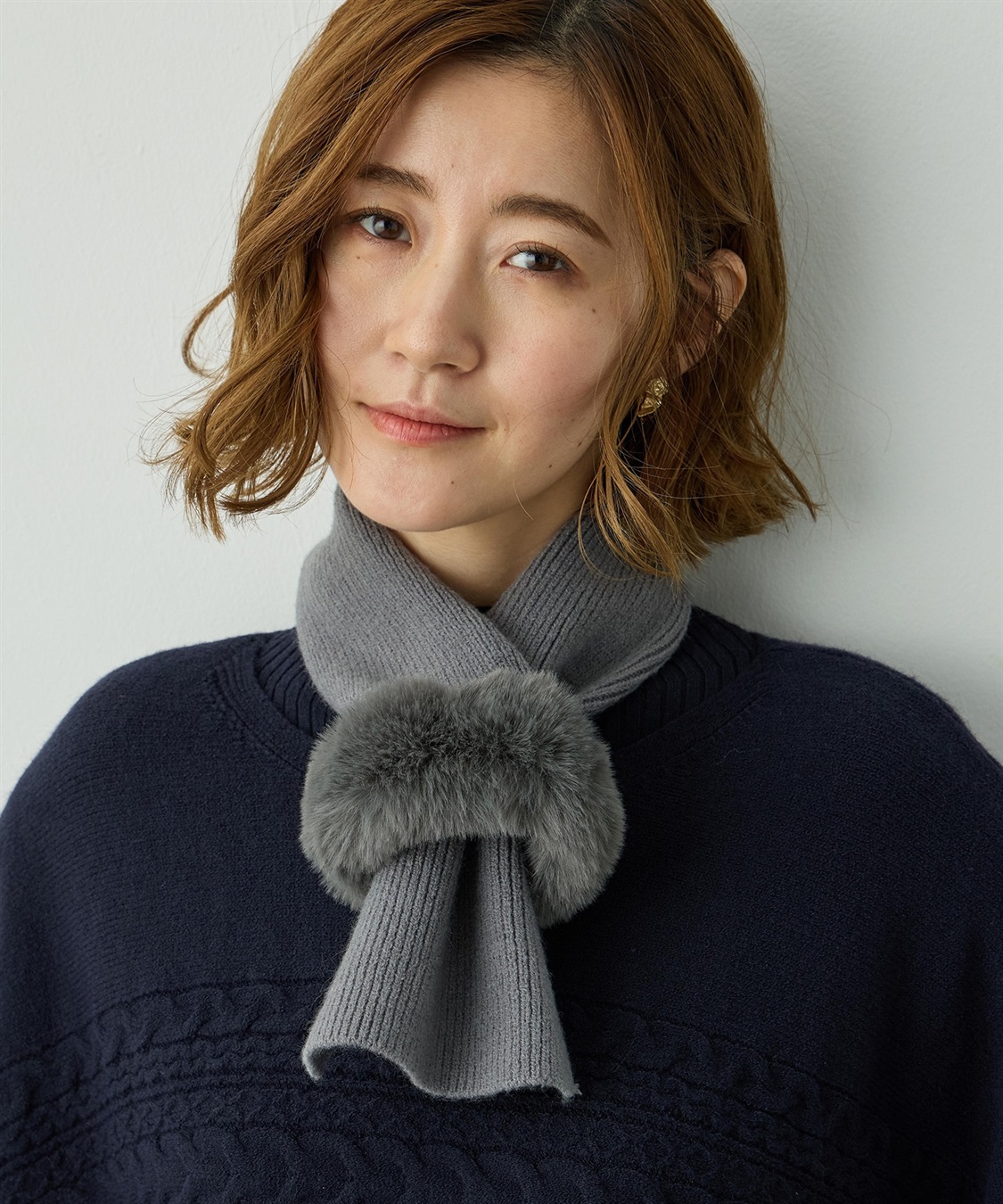 Petit Honfleur ファーニットマフラー_sub_8