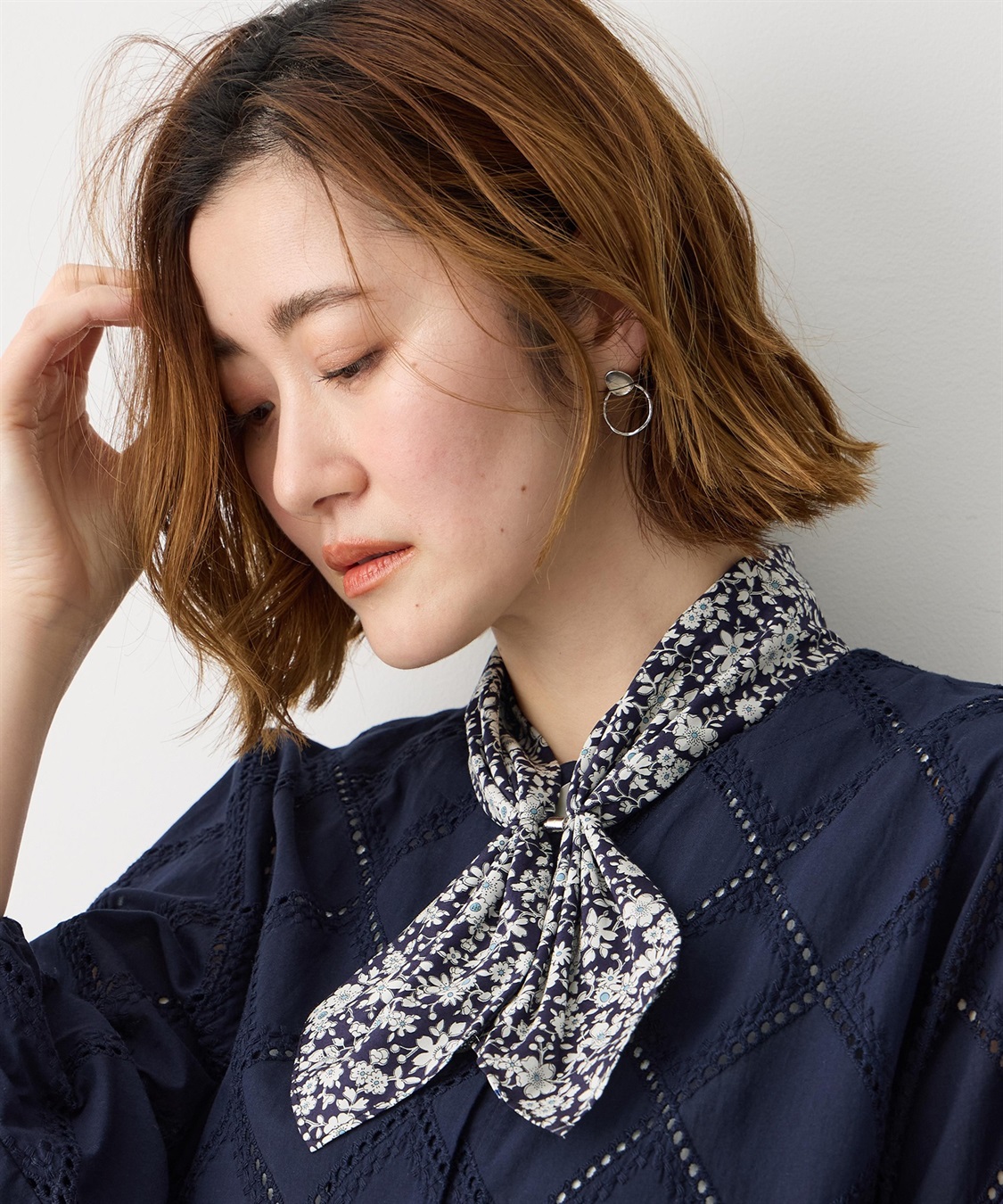 Petit Honfleur 【Liberty】リバティプリントワンタッチスカーフ【接触冷感】_sub_1