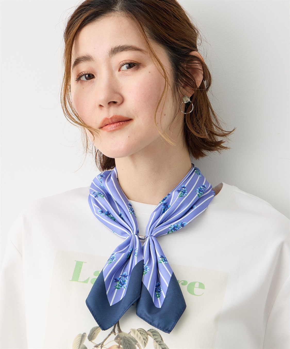 Petit Honfleur ワンタッチプリントスカーフ【接触冷感】_sub_2