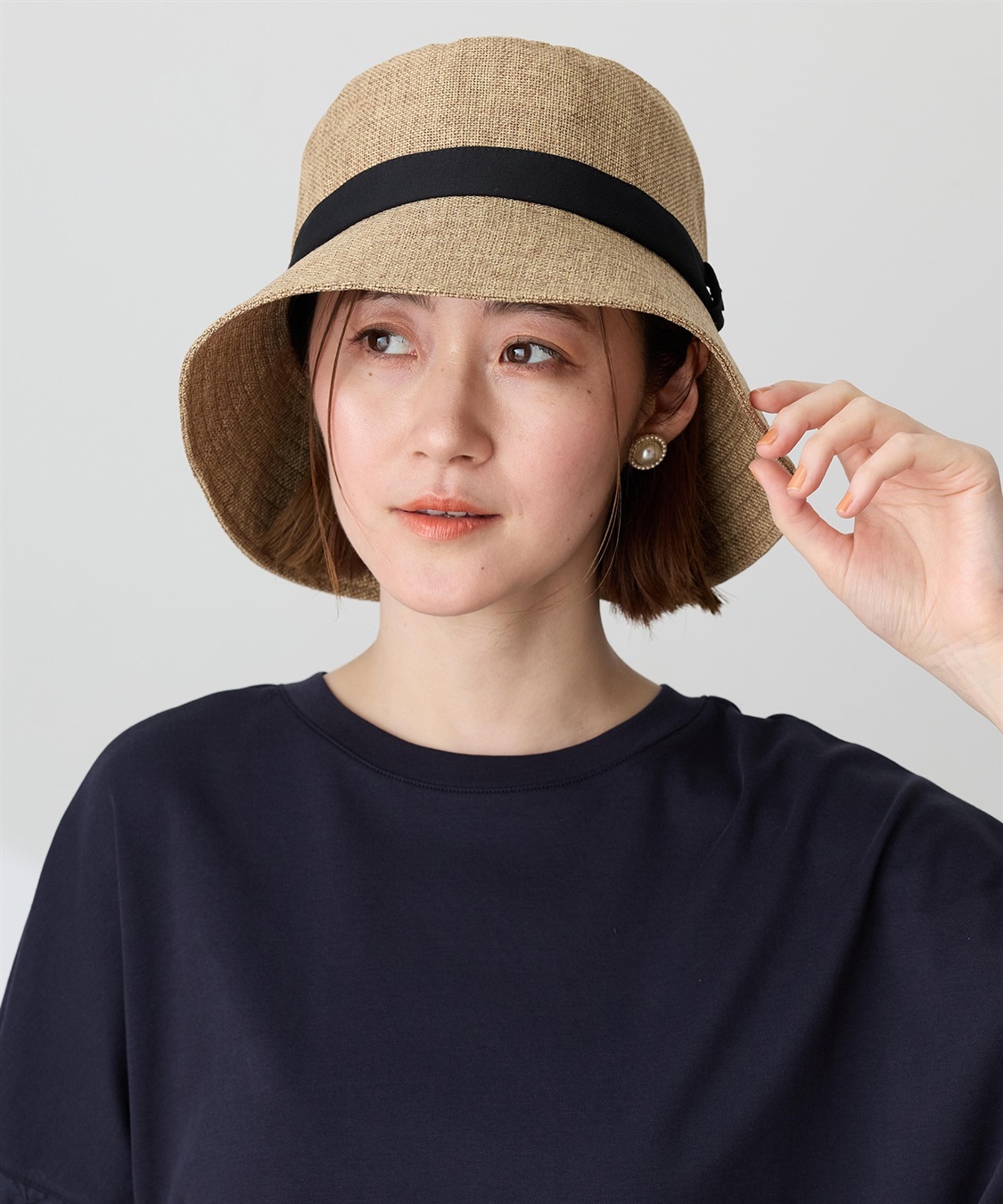 Petit Honfleur ロゴモチーフ付きパッカブルハット【UVカット・遮光・遮熱】_sub_3