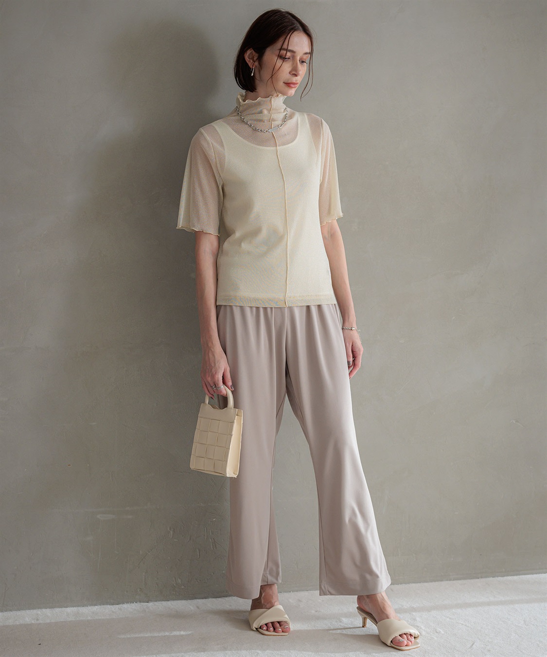 ONE‘S TRUE チュールハイネックプルオーバー_sub_6