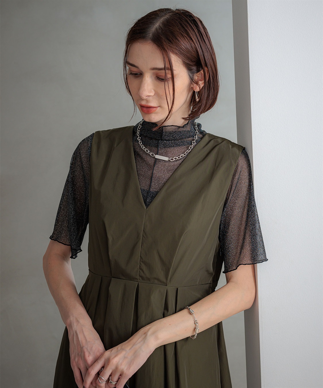 ONE‘S TRUE チュールハイネックプルオーバー_sub_7