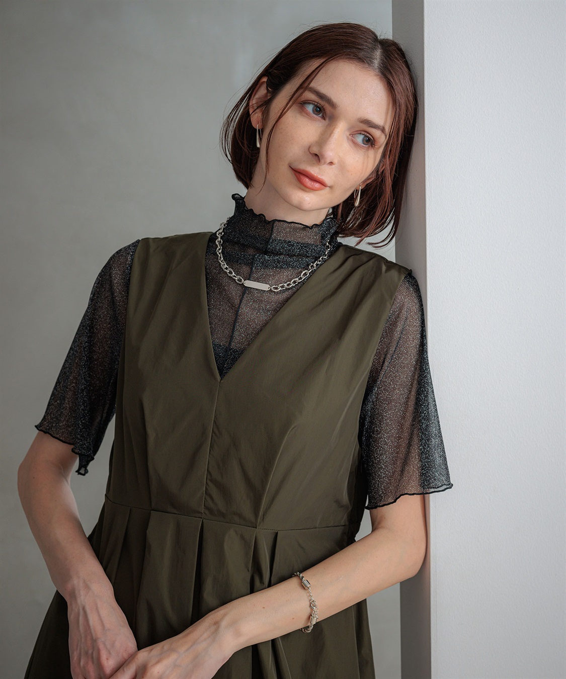 ONE‘S TRUE チュールハイネックプルオーバー_sub_8