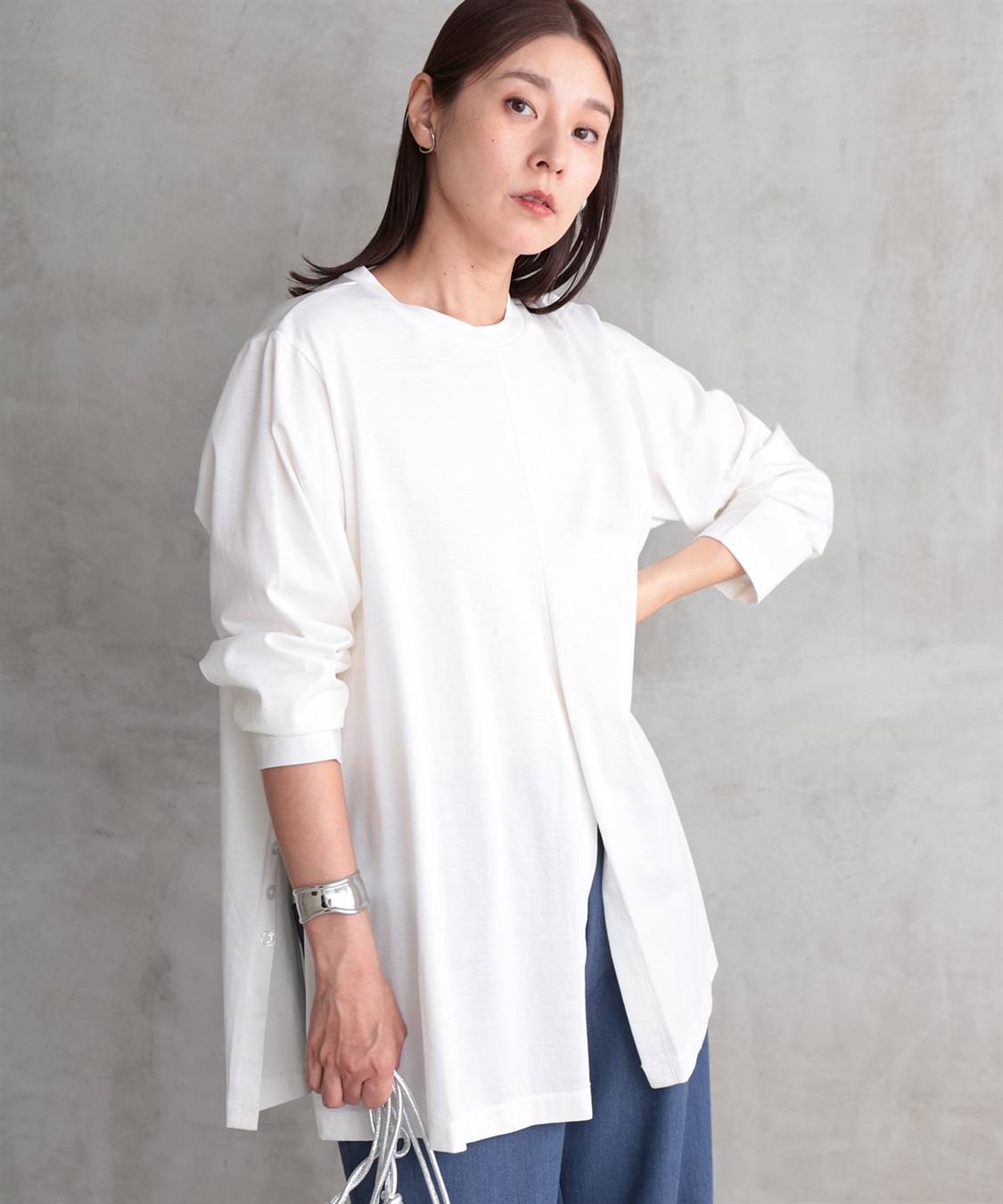 ONE‘S TRUE サイド釦プルオーバー_sub_1